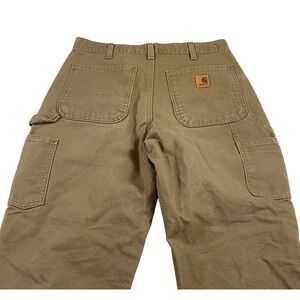 Carhartt Mens Tan Canvas Work Pants Carpenter Double Knee Style